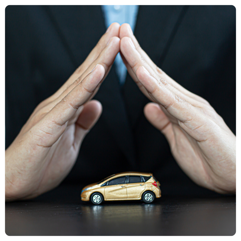 hands over car
